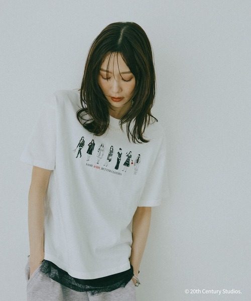 GLOBAL WORK(グローバルワーク)の「【プラダを着た悪魔】ヘビロッTEEプリントT半袖/682230(Tシャツ/カットソー・レディース・ダークグレー/ホワイト系その他2/ホワイト・MEDIUM/LARGE)」の9枚目の写真