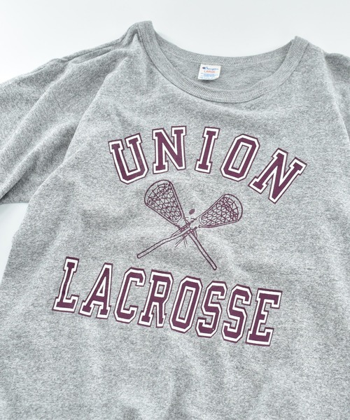 Champion(チャンピオン)の「【USED】80’s Champion “UNION LACROSSE” カレッジTシャツ USA製(Tシャツ/カットソー・メンズ・グレー・LARGE)」の2枚目の写真