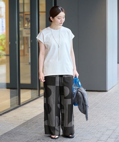 IENA(イエナ)の「ジオメトリックイージーワイドパンツ(その他パンツ・レディース・グレー/ブラウン・36/38)」の5枚目の写真
