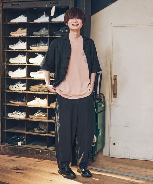 niko and...（ニコアンド）の「ステッチカーブパンツ（その他パンツ・メンズ・ブラック/ブラウン・LARGE/MEDIUM）」の4枚目の写真