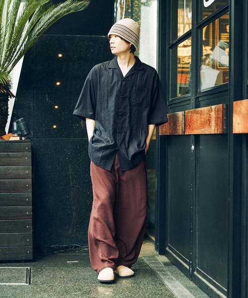 niko and...（ニコアンド）の「ステッチカーブパンツ（その他パンツ・メンズ・ブラック/ブラウン・LARGE/MEDIUM）」の12枚目の写真