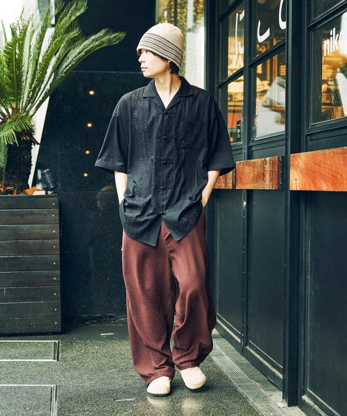 niko and...（ニコアンド）の「ステッチカーブパンツ（その他パンツ・メンズ・ブラック/ブラウン・LARGE/MEDIUM）」の13枚目の写真