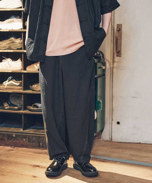 niko and...（ニコアンド）の「ステッチカーブパンツ（その他パンツ・メンズ・ブラック/ブラウン・LARGE/MEDIUM）」の8枚目の写真