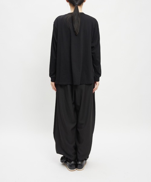 gomme（ゴム）の「ロンドンタックフレアＴ（Tシャツ/カットソー・レディース・ブラック/ホワイト・MEDIUM）」の8枚目の写真
