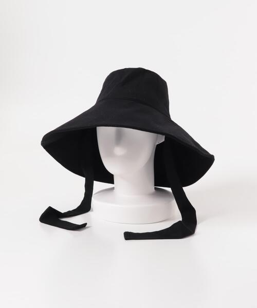 KBF(ケイビーエフ)の「ワイドブリムHAT(ハット・レディース・ブラック/アイボリー・ONE)」の6枚目の写真