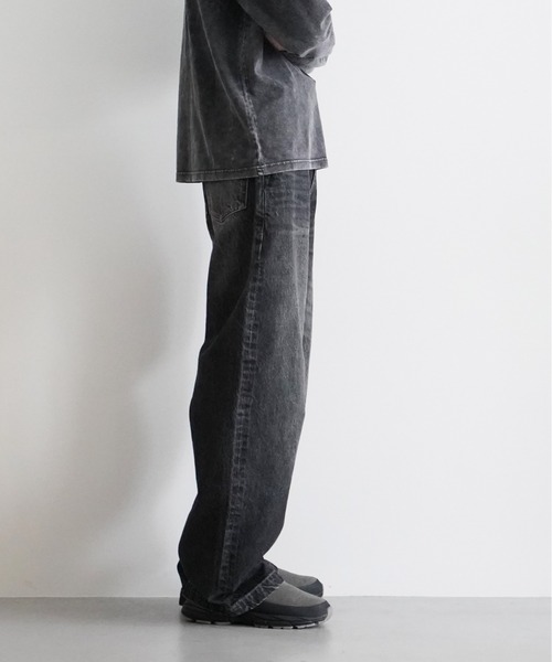 KAIKO(カイコー)の「KAIKO The denim wide fit vintage(デニムパンツ・メンズ・ブラック・1)」の2枚目の写真