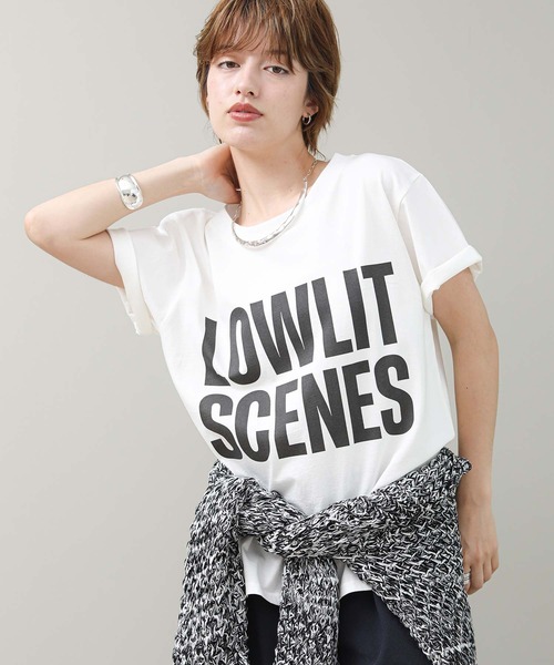 The rejoice(ザ リジョイス)の「LOWLIT_Tシャツ(Tシャツ/カットソー・レディース・ブラック/オフホワイト・FREE)」の1枚目の写真