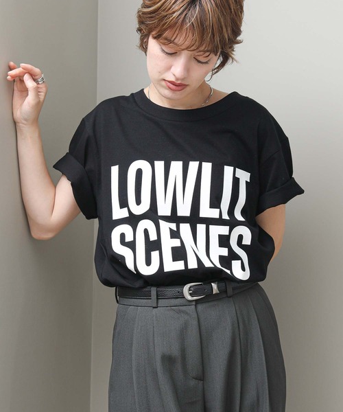 The rejoice(ザ リジョイス)の「LOWLIT_Tシャツ(Tシャツ/カットソー・レディース・ブラック/オフホワイト・FREE)」の2枚目の写真