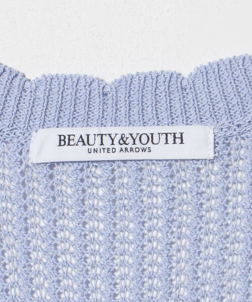BEAUTY&YOUTH UNITED ARROWS(ビューティーアンドユースユナイテッドアローズ)の「スカラップ Vネック メッシュ ニットベスト(ベスト・レディース・ブラック・FREE)」の11枚目の写真