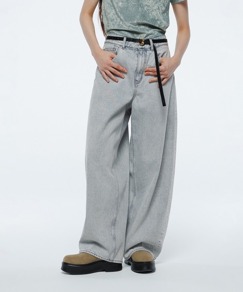ADAM ET ROPE'(アダムエロペ)の「【定番】・【サステナブル】バックタックワイドデニム(デニムパンツ・レディース・サックスブルー・36/38)」の10枚目の写真