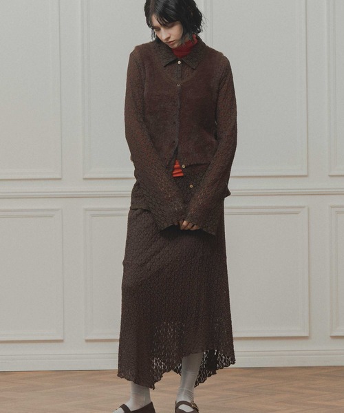 WHYTO.(ホワイト)の「「WHYTO. / ホワイト」lace button shirt(シャツ/ブラウス・レディース・オフホワイト/ブラック/ブラウン・36/38)」の4枚目の写真