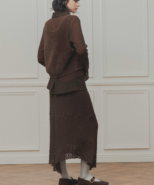WHYTO.(ホワイト)の「「WHYTO. / ホワイト」lace button shirt(シャツ/ブラウス・レディース・オフホワイト/ブラック/ブラウン・36/38)」の6枚目の写真