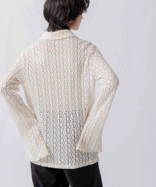 WHYTO.(ホワイト)の「「WHYTO. / ホワイト」lace button shirt(シャツ/ブラウス・レディース・オフホワイト/ブラック/ブラウン・36/38)」の16枚目の写真