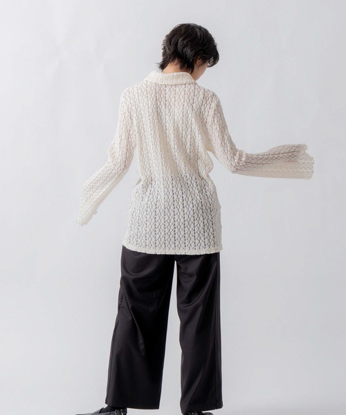 WHYTO.(ホワイト)の「「WHYTO. / ホワイト」lace button shirt(シャツ/ブラウス・レディース・オフホワイト/ブラック/ブラウン・36/38)」の17枚目の写真