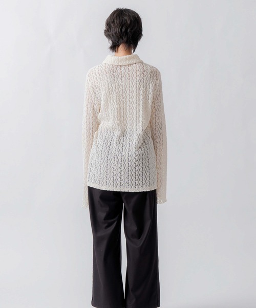 WHYTO.(ホワイト)の「「WHYTO. / ホワイト」lace button shirt(シャツ/ブラウス・レディース・オフホワイト/ブラック/ブラウン・36/38)」の20枚目の写真