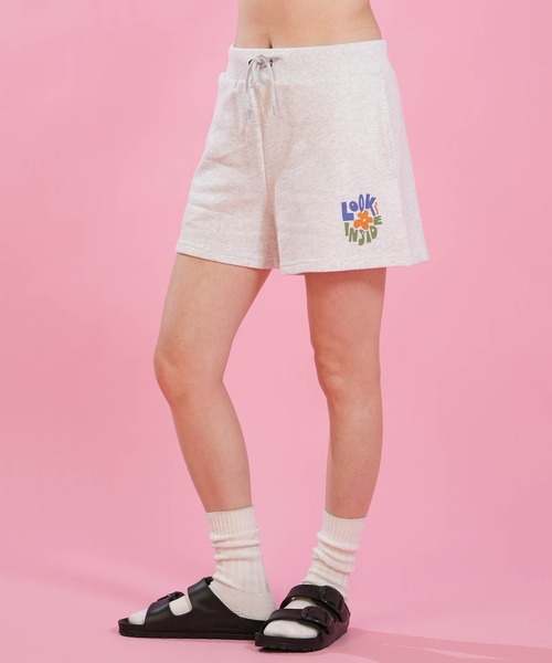 RVCA(ルーカ)の「RVCA/ルーカ レディース ショーツ スウェットショーツ 花柄 BG04C224(その他パンツ・レディース・グレー/ホワイト/ブラック・S/M)」の1枚目の写真