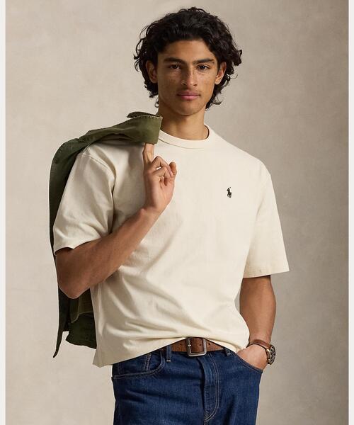 POLO RALPH LAUREN(ポロ ラルフ ローレン)の「リラックス フィット ロゴ ジャージー Tシャツ(Tシャツ/カットソー・メンズ・ナチュラル・L/M/S/XL/XS/XXL)」の1枚目の写真