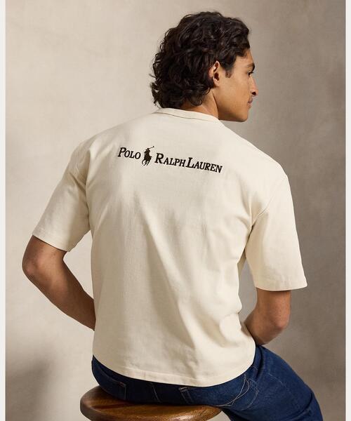 POLO RALPH LAUREN(ポロ ラルフ ローレン)の「リラックス フィット ロゴ ジャージー Tシャツ(Tシャツ/カットソー・メンズ・ナチュラル・L/M/S/XL/XS/XXL)」の4枚目の写真