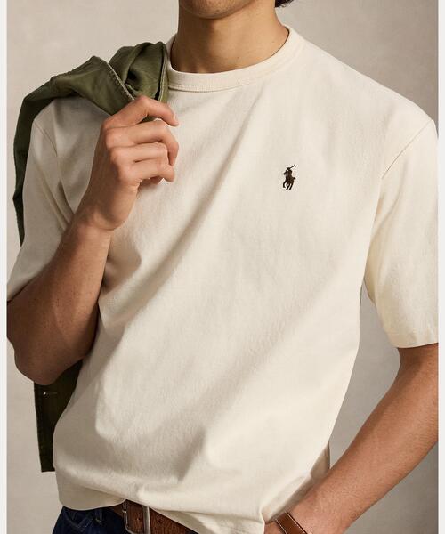 POLO RALPH LAUREN(ポロ ラルフ ローレン)の「リラックス フィット ロゴ ジャージー Tシャツ(Tシャツ/カットソー・メンズ・ナチュラル・L/M/S/XL/XS/XXL)」の6枚目の写真