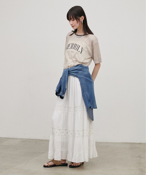 LARUTA（ラルータ）の「【LARUTA】リンガーロゴTee（Tシャツ/カットソー・レディース・ブラウン/ライトベージュ/チャコールグレー・FREE）」の18枚目の写真