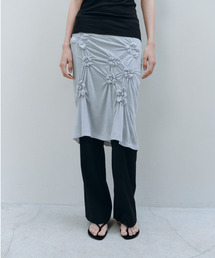 CACELE（カッセル）の「FLORAL SHIRRED MIDI SKIRT, BLUE GRAY（スカート）」