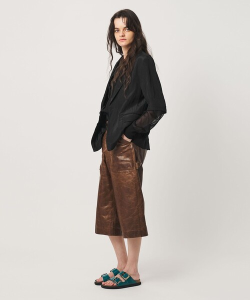 H BEAUTY&YOUTH UNITED ARROWS(エイチビューティーアンドユースユナイテッドアローズ)の「<H>ハーフスリーブ ジャケット(テーラードジャケット・レディース・ブラウン系/ブラック・S/M)」の5枚目の写真