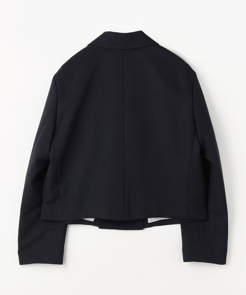 COMME CA Wardrobe(コムサワードローブ)の「〔 +サイズ 〕 【セットアップ対応】パウダープレーンストレッチ ショートダブルジャケット(セットアップ・レディース・ネイビー/ブラウン・13号/15号)」の11枚目の写真