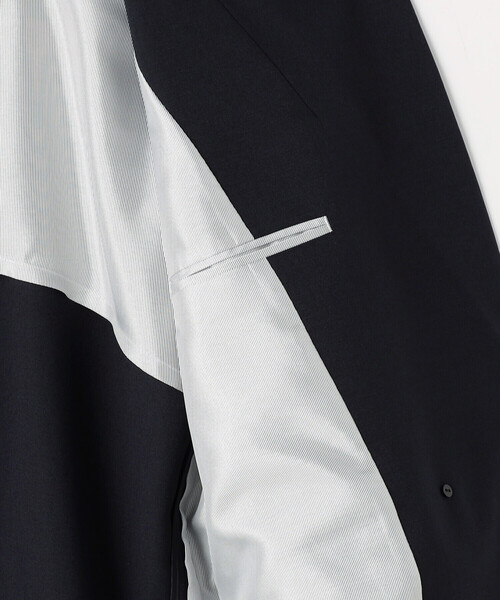 COMME CA Wardrobe(コムサワードローブ)の「〔 +サイズ 〕 【セットアップ対応】パウダープレーンストレッチ ショートダブルジャケット(セットアップ・レディース・ネイビー/ブラウン・13号/15号)」の18枚目の写真