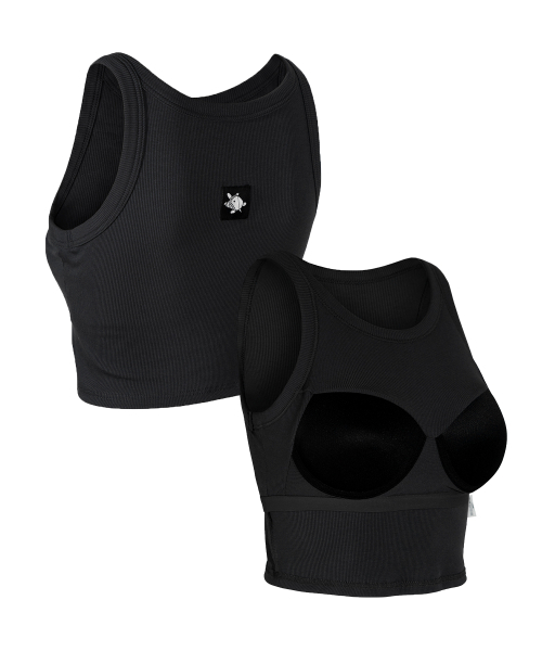 WHILE(ワイル)の「ブラックテープボリュームブラトップ (BLACK)(チューブトップ・レディース・その他・LARGE/MEDIUM/SMALL)」の1枚目の写真