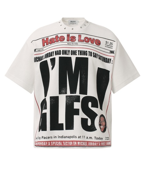 mushwear(マッシュウェア)の「スタッズネックワッフルTシャツ(Tシャツ/カットソー・メンズ・ブラック/ホワイト・X-LARGE/MEDIUM/LARGE)」の3枚目の写真