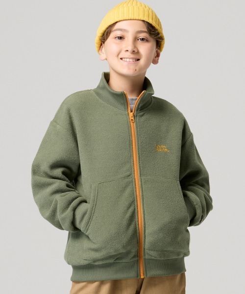 KRIFF MAYER Kid's Collection(クリフメイヤーキッズコレクション)の「かるポカスタンドJK(スウェット・キッズ・オリーブ/サンドベージュ/ブラック/マスタード・140/160/130/150/120/170)」の5枚目の写真