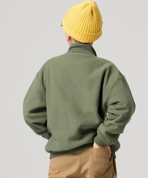 KRIFF MAYER Kid's Collection(クリフメイヤーキッズコレクション)の「かるポカスタンドJK(スウェット・キッズ・オリーブ/サンドベージュ/ブラック/マスタード・140/160/130/150/120/170)」の7枚目の写真
