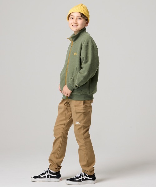 KRIFF MAYER Kid's Collection(クリフメイヤーキッズコレクション)の「かるポカスタンドJK(スウェット・キッズ・オリーブ/サンドベージュ/ブラック/マスタード・140/160/130/150/120/170)」の9枚目の写真