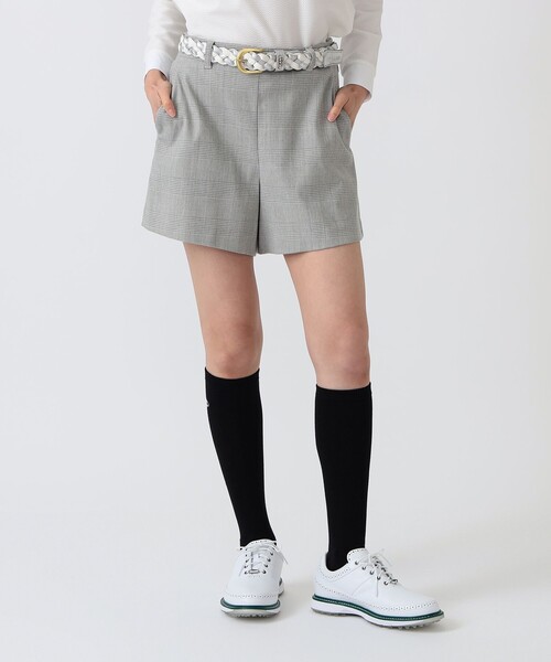 BEAMS GOLF(ビームスゴルフ)の「PURPLE LABEL / グレンチェック ショートパンツ(その他パンツ・レディース・グレー/ブラック・SMALL/LARGE/MEDIUM)」の5枚目の写真