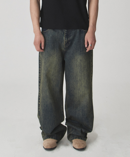 WESLEYHYUSTON(ウェズリーユーストン)の「Crimson straight fit denim pants brown blue(デニムパンツ・メンズ・その他・MEDIUM/LARGE)」の2枚目の写真