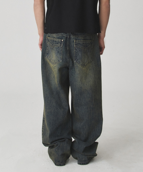 WESLEYHYUSTON(ウェズリーユーストン)の「Crimson straight fit denim pants brown blue(デニムパンツ・メンズ・その他・MEDIUM/LARGE)」の3枚目の写真