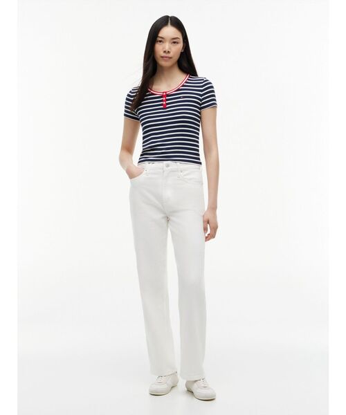 tommy jeans（トミー ジーンズ）の「ヘンリーネックスリムショートスリーブTシャツ（Tシャツ/カットソー・レディース・ブルー/レッド・X-SMALL/SMALL/MEDIUM/LARGE）」の9枚目の写真