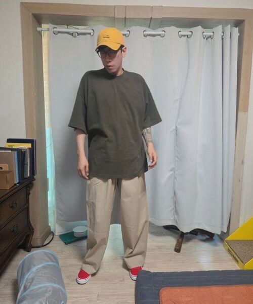 KANEITEI(カネイテイ)の「SOFT TOUCH TWO TUCK SLACKS (BEIGE)(スラックス・レディース・Beige・MEDIUM/LARGE/X-LARGE)」の2枚目の写真