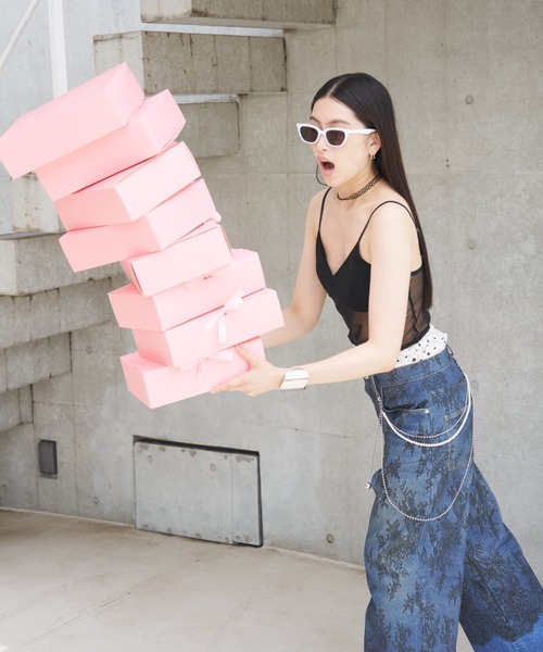 SOEMIN(ソミン)の「Lace denim print pants/レースデニムプリントパンツ(その他パンツ・レディース・ブルー・S/M)」の13枚目の写真