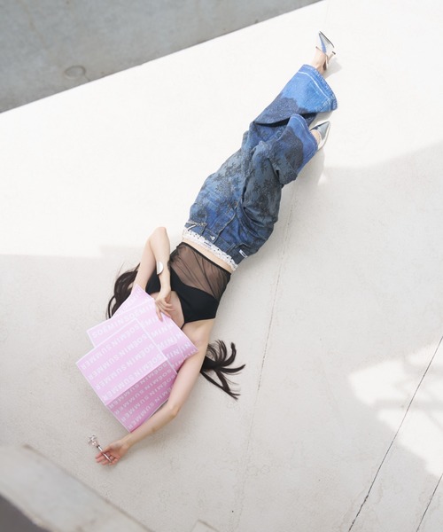 SOEMIN(ソミン)の「Lace denim print pants/レースデニムプリントパンツ(その他パンツ・レディース・ブルー・S/M)」の14枚目の写真