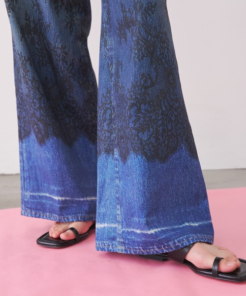 SOEMIN(ソミン)の「Lace denim print pants/レースデニムプリントパンツ(その他パンツ・レディース・ブルー・S/M)」の19枚目の写真