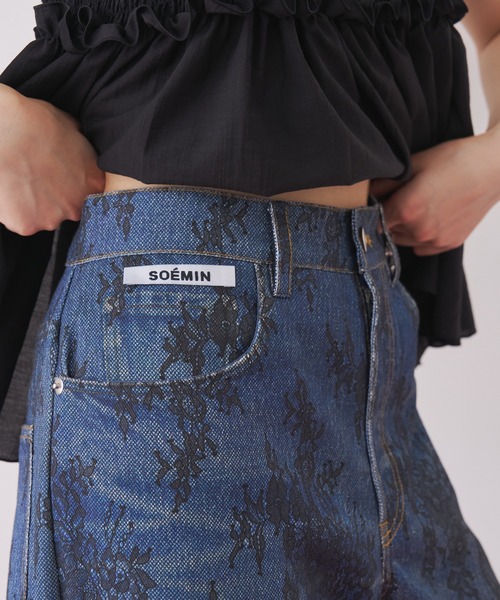 SOEMIN(ソミン)の「Lace denim print pants/レースデニムプリントパンツ(その他パンツ・レディース・ブルー・S/M)」の18枚目の写真