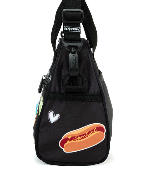 LeSportsac(レスポートサック)の「PW ROUND SM SATCHEL パッチワークブラックラウンドSMサッチェル(ショルダーバッグ・レディース・ブラック・FREE)」の5枚目の写真