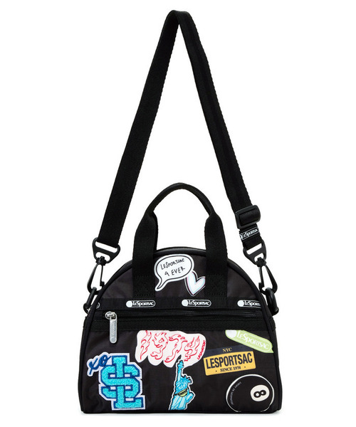 LeSportsac(レスポートサック)の「PW ROUND SM SATCHEL パッチワークブラックラウンドSMサッチェル(ショルダーバッグ・レディース・ブラック・FREE)」の7枚目の写真
