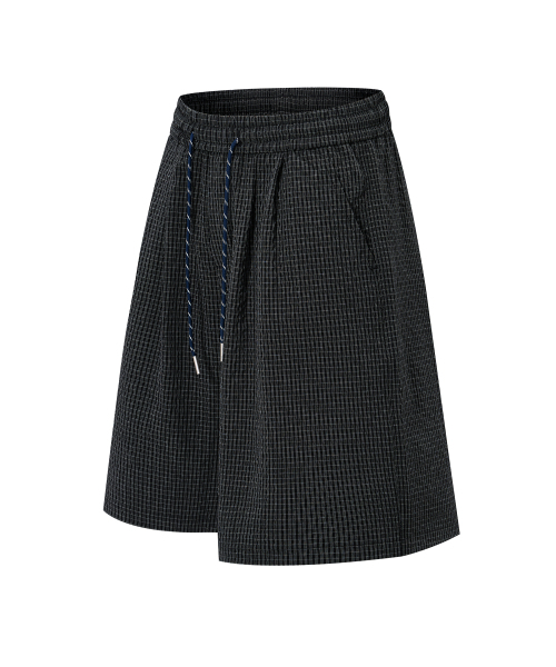 LXT（エルエックスティー）の「シアサッカー チェック ツーピンタック ハーフパンツ [ブラック]（その他パンツ・メンズ・その他・SMALL/MEDIUM/LARGE/X-LARGE/2XL）」の4枚目の写真
