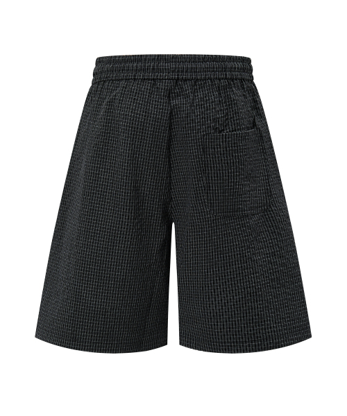 LXT（エルエックスティー）の「シアサッカー チェック ツーピンタック ハーフパンツ [ブラック]（その他パンツ・メンズ・その他・SMALL/MEDIUM/LARGE/X-LARGE/2XL）」の5枚目の写真