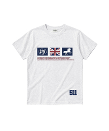 PGスタープリンティングスタンダードフィット半袖Tシャツホワイトメランジ