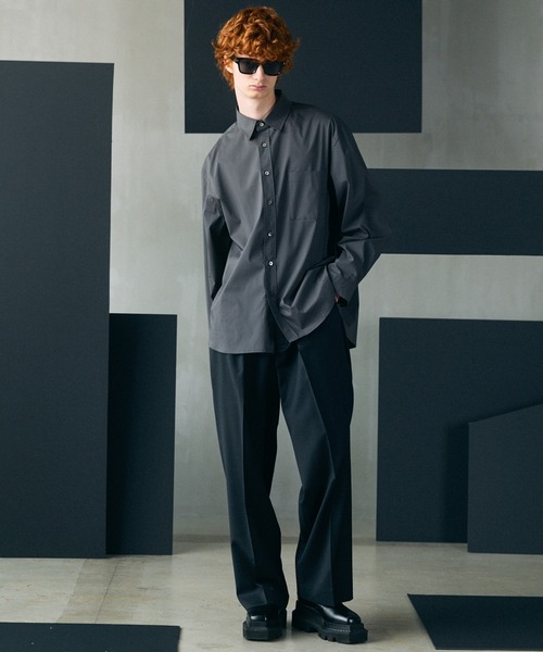 MAISON SPECIAL(メゾンスペシャル)の「《UNISEX》【Ermenegildo Zegna Fabric】Prime-Wide One-tuck Trousers/【エルメネジルド・ゼニア ファブリック】プライムワイドワンタックスラックス【MAISON SPECIAL/メゾンスペシャル】■セットアップ対応■(スラックス・メンズ・ブラック・0/2/1)」の8枚目の写真