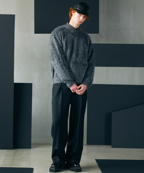 MAISON SPECIAL(メゾンスペシャル)の「《UNISEX》【Ermenegildo Zegna Fabric】Prime-Wide One-tuck Trousers/【エルメネジルド・ゼニア ファブリック】プライムワイドワンタックスラックス【MAISON SPECIAL/メゾンスペシャル】■セットアップ対応■(スラックス・メンズ・ブラック・0/2/1)」の9枚目の写真