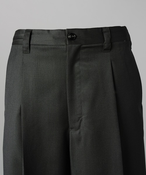 MAISON SPECIAL(メゾンスペシャル)の「《UNISEX》【Ermenegildo Zegna Fabric】Prime-Wide One-tuck Trousers/【エルメネジルド・ゼニア ファブリック】プライムワイドワンタックスラックス【MAISON SPECIAL/メゾンスペシャル】■セットアップ対応■(スラックス・メンズ・ブラック・0/2/1)」の5枚目の写真